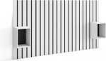 Skraut Home Peaplaat, voodilauad, puitliistud, 196 x 107 x 3 cm, 120, 135, 140 cm voodi, panipaik, moodne stiil, valge