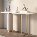 Generisch Moderner, schmaler Konsolentisch f&uuml;r Flur und Eingangsbereich, stilvoller Beistelltisch mit einzigartigem Fu&szlig;, modernes Design f&uuml;r die Wohnzimmergestaltung (120 cm/47,2 Zoll)