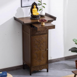 Bambusest Buddha altarilaud, v&auml;ike kabinet meditatsiooniks, p&auml;hkliohvrid, 25,9-tolline majapidamisdekoratsioon, Hiina budistlik altarim&ouml;&ouml;bel