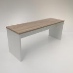 M&ouml;bel SD Sonoma Bench Light Oak Rough-Sawn / White Solid Wood Look Edge
