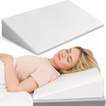 Dynmc You Wedge Pillow, Bed Reflux, 90 cm Mattress Wedge with Cotton Cover, Oeko Tex 100 - Reflux Pillow for Comfortable and Healthy Sleeping - Reading Pillow Bed Wedge (White)