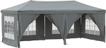 vidaXL Party Telk koos k&uuml;lgseinadega Kokkupandav Gazebo Garden Gazebo Garden Tent Marquee Kokkupandav Gazebo &Otilde;lletelk klubi telk v&auml;ljas antratsiit 3 x 6 m