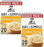 Cleverry Box Set Quaker Oat So Simple Golden Sirup Porridge Porridge Oatmeal - 40 kotti x 36 g kaerahelbeid - Porridge lihtsaks hommikus&ouml;&ouml;giks