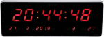 Fdit Calendar Clock, 14 Inch Extra Large Display LED Digital Desk Alarm Clock Day Clock Temperature Wall Clocks (36 x 13 x 3 cm Temperature Week)
