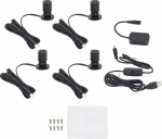 4 Pack Dimmable Mini Spotlights, USB Powered kunstlik valgus, reguleeritav Mini LED aktsent tuled, kabineti Spotlights, 5V Porch Display Cabinets, Jewelry Cabinets, Sissep&auml;&auml;s kanalid