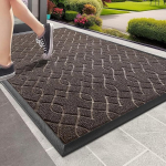 Yimobra &otilde;ueuksematt, pestav, ilmastikukindel, 120 x 81 cm, vastupidav ja vett imav, mustuskindel uksematt, libisemisvastase alusega, kummist uksematt, pruun