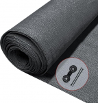 VOUNOT Zaunblende 1.8&times;10m, Sichtschutz Zaun HDPE Schattiernetz, Windschutz UV-resistent Rei&szlig;fest, 75% Beschattungsgrad, mit L&ouml;cher, Spezialclipund und Kabelbinder, Anthrazit