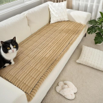 Tel Charme Sofabez&uuml;ge f&uuml;r 1-, 2-, 3-, 4-Sitzer, rutschfeste Sofa-Schonbez&uuml;ge, superweich (Khaki, 70 x 180 cm)