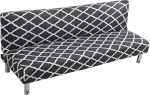 ele ELEOPTION Sofa Cover Without Armrests, Modern Print Sofa Cover 3 Seater Without Armrest Stretch Couch Cover Armless Sofa Bed Cover for Folding Sofa Bed Without Armrests, 180-210 cm