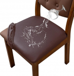 YUEANG s&ouml;&ouml;gitoa tooli istme katted PU nahast eemaldatavad pestavad tooli istmekatted (tumepruun) 4 pakki