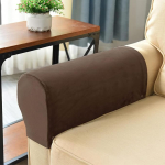 4 St&uuml;ck Armlehnenbez&uuml;ge, Sofa Stretch Sesselhussen, Anti-Rutsch M&ouml;belschutz Schonbez&uuml;ge, Weicher Samt Couch Armbez&uuml;ge f&uuml;r Sofa Liegestuhl, Hellgrau