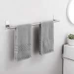 KES BTH7300S76-2 Towel Rail No Drilling Bathroom Towel Rail Self-Adhesive Bath Towel Holder Stainless Steel SUS 304 Towel Holder 76 cm Brushed