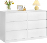 VASAGLE 6 sahtliga kapp, sahtlikapp, sahtlikapp, pesukapp magamistuppa, 40 x 119,4 x 75 cm, kaasaegne Kailyn kollektsioon, lumivalge LTS616W01