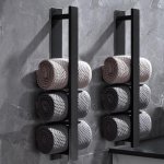 R&auml;tikukangid ilma puurimata, 40 cm roostevabast terasest k&uuml;laliste r&auml;tikuhoidja, must r&auml;tikukangid vannituba, r&auml;tikuhoidja, r&auml;tikuhoidja Stick vannituba, vannitoa r&auml;tikuhoidja plaatidele, seinale (ilma r&auml;tikukonksuta)