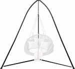 Dreibeiniger H&auml;ngesesselst&auml;nder Mehrzweck, Stabiler H&auml;ngesesselst&auml;nder f&uuml;r Innen & Au&szlig;en, h&ouml;henverstellbares Dreieckdesign, 149,6 kg Belastbarkeit, Einfache Montage, Nur St&auml;nder - Schwarz