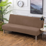 PETCUTE diivanikate Stretch Stain Resistant Diivan Slipcover Armless Light Brown