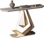 Marmor-Konsolentisch, Konsolentisch Schmal, Kratzfeste Schieferplatte, Lange Bauernhaus-Foyer-Tische, F&uuml;r Wohnzimmer, Foyer, Schlafzimmer(Gold+Gray,80cm/31.5")
