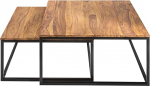riess-ambiente.de 2 kohvilaudade komplekt Elements 65 cm Sheesham Stone Finish Raudraam
