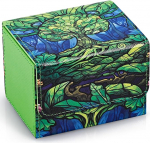UAONO Deck Box for MTG Cards, Trading Card Storage Box for 120+ Sleeved Commander Decks, PU Leather Card Box Suitable for TCG Magic Cards with 2 Compartments (Green, Tree)