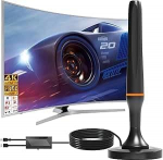 DVB-T2 antenn, DVBT2 antenn koos v&otilde;imendiga sees, DVBT2 antenn koos v&otilde;imendiga sees, telekanalid k&otilde;rglahutusega ja VHF/UHF/DAB signaalid, sobib k&otilde;igile teleritele.