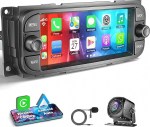 Androidi autoraadio Jeep/Dodge/Chrysler 1998-2010 6,86-tollise IPS puuteekraaniga, juhtmevaba Carplay ja Android Car, 2+32G, GPS navigatsioon, WiFi, Bluetooth, FM/AM, SWC, asenduskaamera.