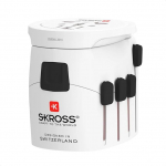 SKROSS - 1.103180 - Prolight - 2 universaalsete reisiadapterite komplekt | 250 riiki ja 250 riigist - pinge ja v&otilde;imsus: 100 V - 630 W / 250 V - 1575 W - elektril&ouml;&ouml;gi kaitse