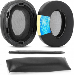 TaiZiChangQin jahutusgeel k&otilde;rvapadjad, mis &uuml;hilduvad Sony WH-H900N MDR-100ABN MDR 100ABN k&otilde;rvakomplektide k&otilde;rvapadjad Valgusnahast peapaelaga m&auml;luvaht mustad