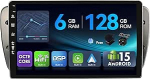 [6G + 128G, Octa-Core] - MSD Autoradio Seat Ibiza 6J (2009-2014) jaoks | Android 15 GPS navigatsiooniradio | CarPlay Android auto roolijuhtimine Dual Band WiFi DSP DAB | Tagurduskaamera MIC | 2