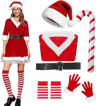 Raveparty naiste j&otilde;uluvana kost&uuml;&uuml;m, naiste j&otilde;uluvana kost&uuml;&uuml;m t&auml;iskasvanutele, j&otilde;ulukleit naistele, koos j&otilde;ulum&uuml;tsiga