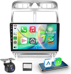 Hodozzy Carplay Androidi autoraadio Peugeot 307 2002-2013, 9-tolline puuteekraan Android Car/DSP/WiFi/GPS/RDS/FM/Bluetooth 5.0/USB/Navi+Canbusiga
