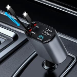 Sisse t&otilde;mmatav autolaadija, 100 W kiirlaadija, auto kiirlaadija, sigaretis&uuml;&uuml;taja pistik adapter USB MultiPort &uuml;hilduv Galaxy S23/S22/S21/Google Pixel/7/6/Huawei