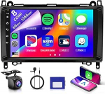 8 s&uuml;damikud 6 + 128G 9-tolline Android autoraadio Mercedes Benz A-klassi W169 B-klassile W245 W639 Vito W639 Viano W906 Sprinterile koos traadita Carplay Android autode peeglilink WiFi GPS Bluetooth FM/RDS/EQ/DSPga
