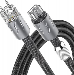 Viborg toitejuhe High End toitejuhe C19 1,8 m vaskvarjestusega Viborg Schuko pistikuga (seadmepesa 20A IEC C19) subwooferile, v&otilde;imendile, DV/AV-le