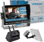 VSG 24 7-tolline element HD traadita tagurduss&uuml;steemi akumagnet matkaauto ja veoauto jaoks, auto komplekt tagurduskaamera traadita + monitor DIY retrofit 12V-24V kaamera digitaalne auto tahavaatepeegel hobune