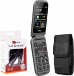 TTfone TT970 Whatsapp 4G puuteekraaniga vanemate suur nupp Flip mobiiltelefon - &uuml;hildub 8MP kaamera ja kuuldeaparaadi nupuga (komplekt)