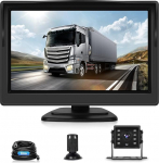 Tagurduskaamera komplekt, 5-tolline IPS monitor, HD 720P tagurduskaamera, IP68 veekindel, &ouml;ise n&auml;gemise pilt tagurdamine 10 m kaabliga veoautodele, haagistele, bussidele, kaubikutele, p&otilde;llumajandusele, haagissuvilatele, haagissuvilatele