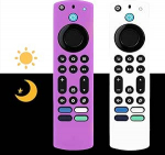 Silikon-Schutzh&uuml;lle f&uuml;r Fernbedienung (1 St&uuml;ck, leuchtet im Dunkeln) f&uuml;r 4K Max (2.) / Insignia / Pioneer / Omni (QLED) Serie mit Umh&auml;ngeband, 2 St&uuml;ck