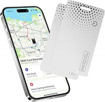 TIMU Air Smart Tag Card, t&ouml;&ouml;tab koos Apple Find My, &otilde;huke rahakoti j&auml;lgimiskaart, IP68 veekindel (ainult iOS), laetav rahakoti j&auml;lgimiskaart, rahakoti / kohvri m&auml;rgistuskaart, valge