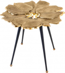 riess-ambiente.de Decorative Side Table Ginkgo Leafs 55 cm Gold Handmade Metal