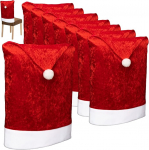 com-four&reg; 8 x Premium Chair Covers - Christmas Decoration for Chairs - Protective Covers in Christmas Design - Seat Furniture Covers - Chair Cover for Christmas - Chair Cover