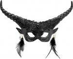 W WIDMANN MILANO Peomood - Sarvedega kuradi deemonisilmade mask aksessuaar Halloween