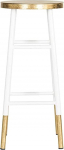 SAFAVIEH Glam Bar & Counter Stool, White and Gold