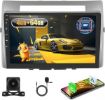Fuluku 4+64G Android Autoradio Toyota Corolla Verso AR10 2004-2009 juhtmevaba Carpaly & Android Car, 9-tolline IPS puuteekraaniga raadio Bluetooth 5.0/GPS/Reversioonikaamera/FM/WiFi/SWC-ga