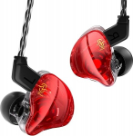 Yinyoo CCZ Coffee Bean Gaming Earbuds Wired 1DD Driver In-Ear Monitor Bass Sound, 3.5mm Plug k&otilde;rvaklapid mugavate k&otilde;rvapadjadega Gaming PC Laptop arvuti (punane, koos mikrofoniga)