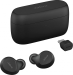 Jabra Evolve2 Buds True Wireless Bluetooth aktiivse m&uuml;rasummutusega (ANC), Jabra MultiSensor h&auml;&auml;ltehnoloogiaga ja juhtmevaba laadimisalusega - sertifitseeritud online koosolekute rakenduste jaoks - must