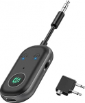 Bluetooth 5.3 Empf&auml;nger f&uuml;r Hi-Fi, 2-in-1-Sender-Empf&auml;nger f&uuml;r 2 Kopfh&ouml;rer, 3,5 mm Klinke Aux, Dual-Verbindung, Flugzeug Bluetooth-Adapter f&uuml;r Reiseflug, Heimstereoanlage, Lautsprecher