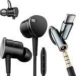 K&otilde;rvaklappide kaabelk&otilde;rvaklapid s&uuml;gava bassi, ENC m&uuml;rav&auml;hendusega k&otilde;ned ja sport - k&otilde;rvaklapid mikrofoni ja m&uuml;ra t&ouml;&ouml;tamise, k&otilde;ne mikrofoni m&uuml;ra t&uuml;histamise juhtmega k&otilde;rvaklapid, kaabliga k&otilde;rvaklapid (USB C t&uuml;&uuml;p C + 3.5