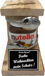 Nutella j&otilde;ulukingitus - Raua reservlusikas Nutella - naljakas kinkekomplekt Nutella armastajatele - Tekst: Frohe Weihnachten mein Schatz