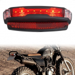 evermotor 6-58 V LED tagumine valgustus mootorratta, StVZO heakskiidetud jalgratta pidurivalgusti koos helkuriga tagumisele kanderaamile 50/80 mm, 1000 mm kaabel, K-m&auml;rk, E24 E-kinnitus, IPX67 veekindel