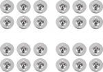 Eoslcusmvl 24pcs -16B 5/8 Foot Bearing Steel Roller Ball Flange Conveyor Transfer Unit
